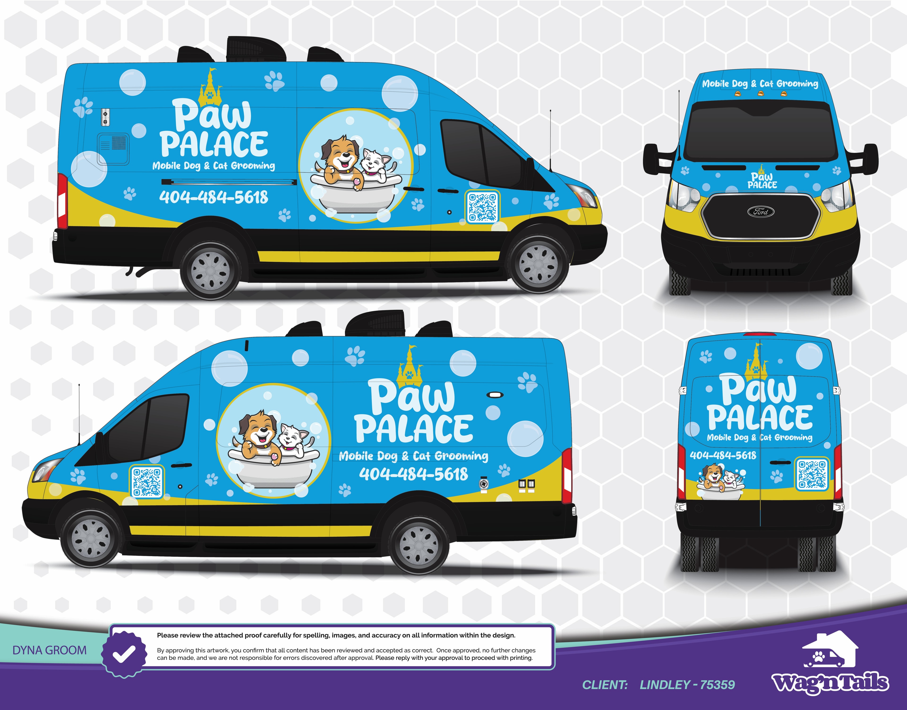 Paw Palace of Atlanta mobile grooming van